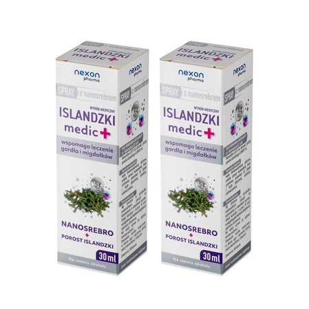 Zestaw: 2x Nexon Islandzki Medic + Spray Do Gardła Z Nanosrebrem 30ml