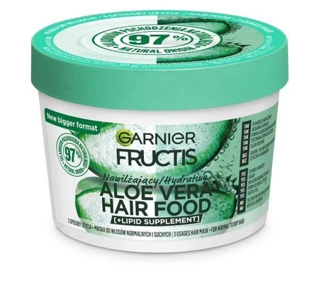 Fructis Hair Food Maska nawilżająca do włosów normalnych i suchych - Aloe Vera 400ml