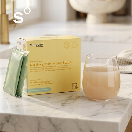 Sundose Everyday Dla skóry wiek to tylko liczba na wsparcie prawidłowej kondycji skóry 15 saszetek smak jabłko limonka
