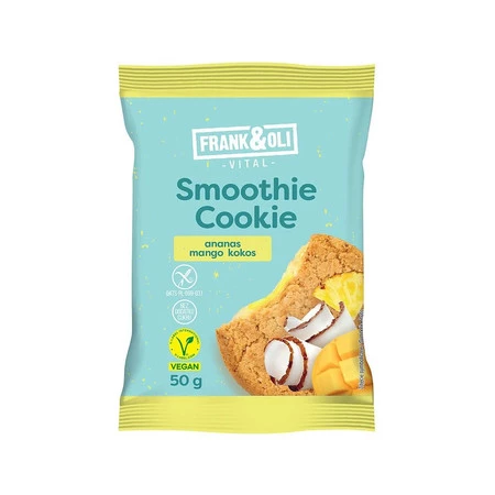 Smoothie Cookie - Ciastko owsiane z nadzieniem z kokosa, ananasa i mango 50 g