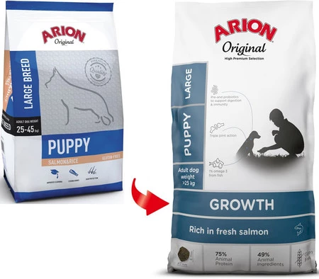 Arion Original Growth Puppy Large Salmon Fish 12kg