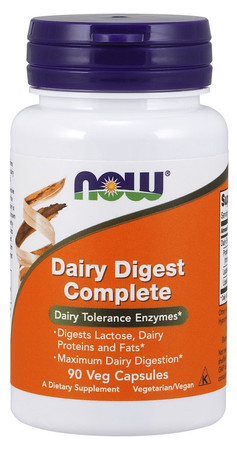 NOW Foods  Dairy Digest Complete na wsparcie układu pokarmowego 90 kaps. vege
