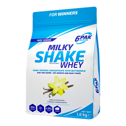6PAK MILKY SHAKE WHEY odżywka białkowa WPC 1800 g smak wanilia