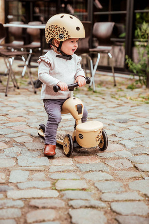 SCOOTANDRIDE Highwaykick 1 Lifestyle 2w1 Jeździk i hulajnoga z zamykanym schowkiem 1-5 lat Leopard