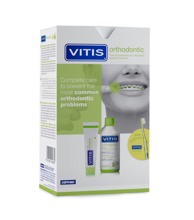 VITIS ZESTAW ORTODONTYCZNY PACK pasta 100ml + płyn 500ml + szczoteczka