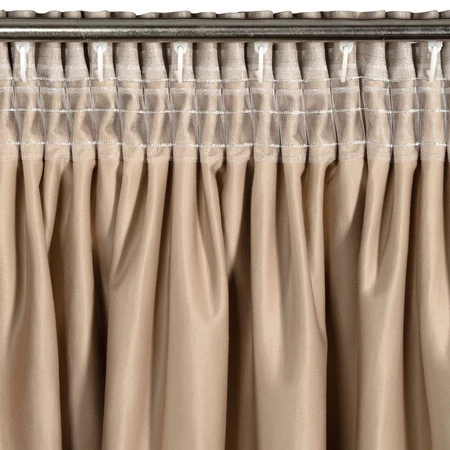 ZASŁONA GOTOWA ESTEL NA TAŚMIE 140 X 270 CM JASNOBEŻOWY