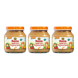 Zestaw: 3x Holle Bio Puree z Jabłka 125g