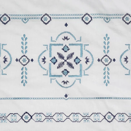 Komplet pościeli satynowej Haft, 220 x 200 cm, Biały