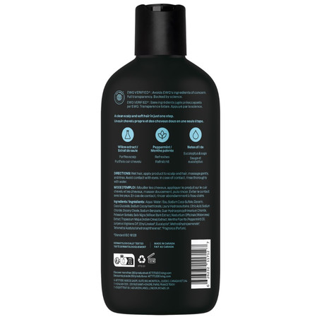 Attitude SUPER LEAVES, Szampon i odżywka do włosów 2w1 dla mężczyzn, pielęgnacja skóry głowy - Eukaliptus i Szałwia, 415 ml