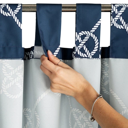 Zasłona gotowa Garden 14 na Szelkach 155 x 220 cm, Granatowy