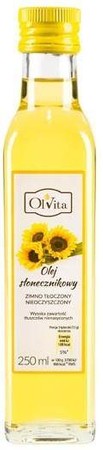 Olvita Olej Słonecznikowy Zimno Tłoczony 250Ml