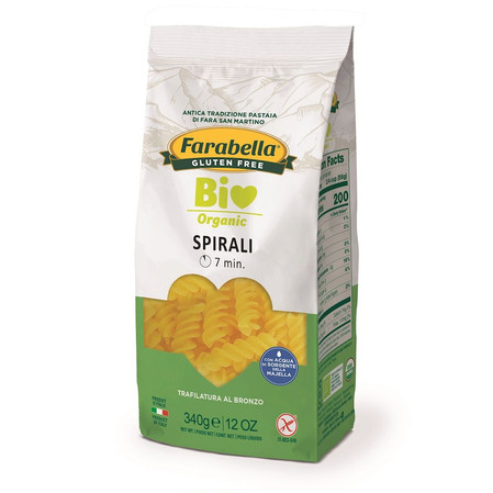 MAKARON (KUKURYDZIANO - RYŻOWY) ŚWIDERKI BEZGLUTENOWY BIO 340 g - FARABELLA