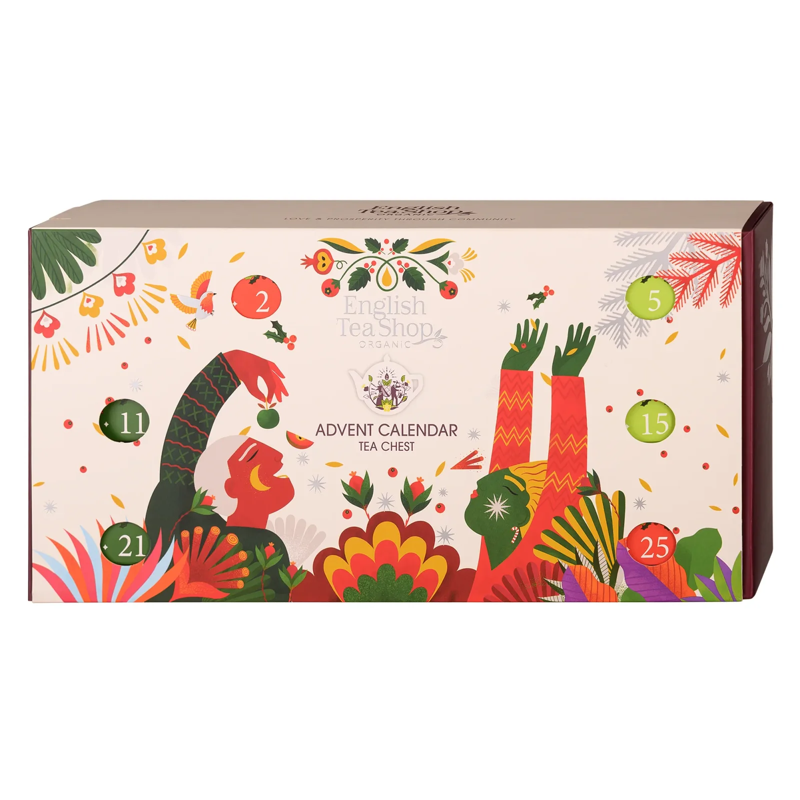 English Tea Shop Advent Calendar Chest WHITE - Kalendarz adwentowy 13smaków - 25 szt. - Nabea.pl