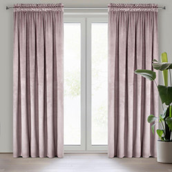 ZASŁONA GOTOWA D91 ROSA NA TAŚMIE 135 X 300 CM PUDROWY RÓŻ