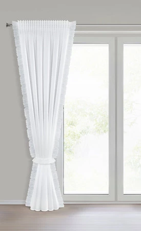 FIRANA GOTOWA KATHY NA TAŚMIE 140 X 270 CM BIAŁY