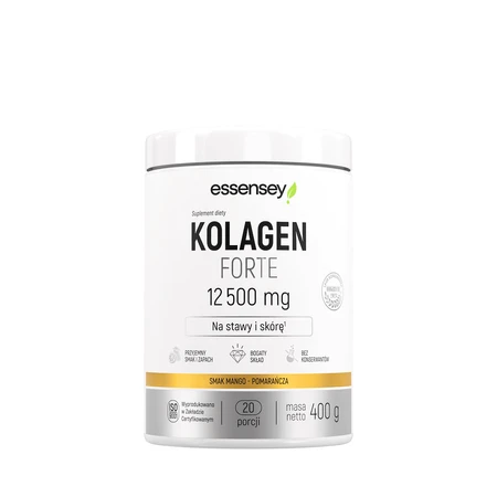 Essensey Kolagen FORTE 12 500mg Premium 400g smak mango pomarańcza