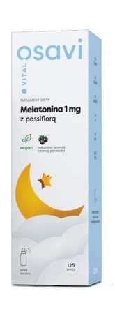 Melatonina 1 mg z passiflorą - o smaku czarnej porzeczki (25 ml)