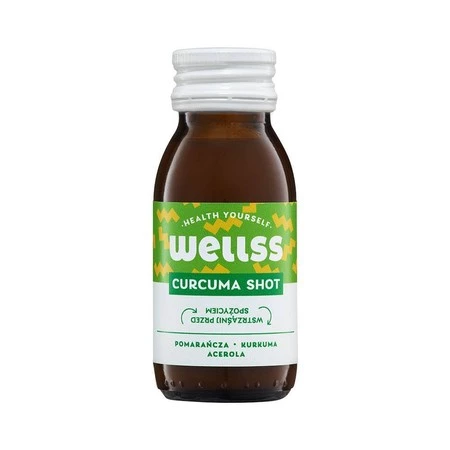 Wellss Shot Kurkuma. Pomarańcza, kurkuma i acerola 60 ml