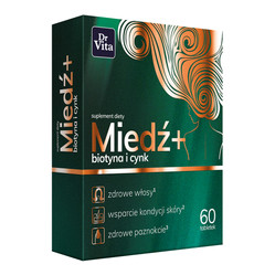 DrVita Miedź+ biotyna i cynk 60 tabl.