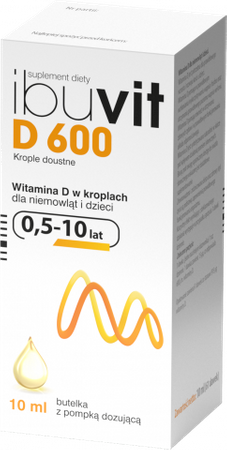 Medana IBUVIT D 600 wsparcie prawidłowego wzrostu i rozwoju kości u dzieci 10ml krople