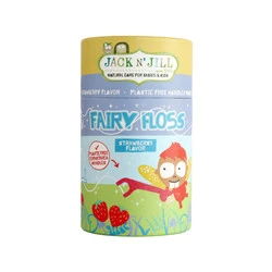 Jack N' Jill, Fairy Floss, Nić dentystyczna z rączką dla dzieci, 30 szt.