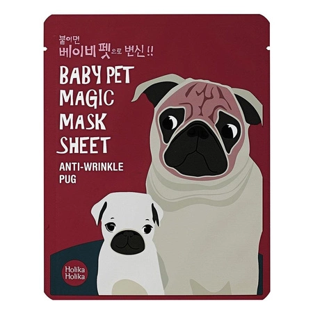 Baby Pet Magic Mask Sheet Anti-Wrinkle Pug maseczka pielęgnacyjna do twarzy na bawełnianej płachcie