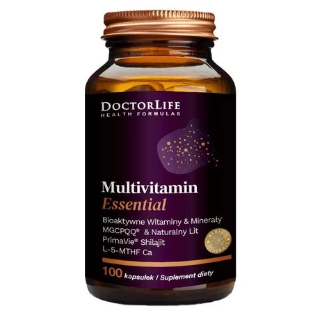 Multivitamin Essential bioaktywne witaminy & minerały suplement diety 100 kapsułek