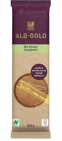 MAKARON (ORKISZOWY) SPAGHETTI BIO 500 g - ALB-GOLD