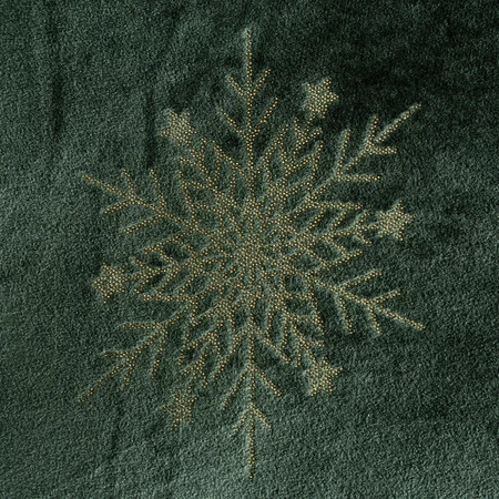 Koc świąteczny 150x200 cm zielono-złoty