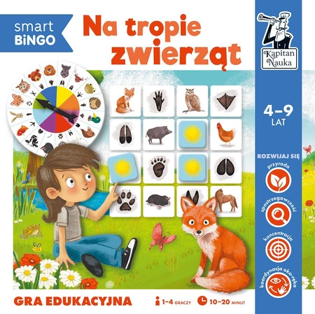 Gra Na tropie zwierząt Smart bingo Kapitan Nauka -