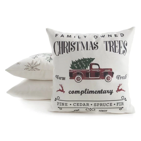 Poszewka świąteczna 45x45 cm – z nadrukiem samochodu