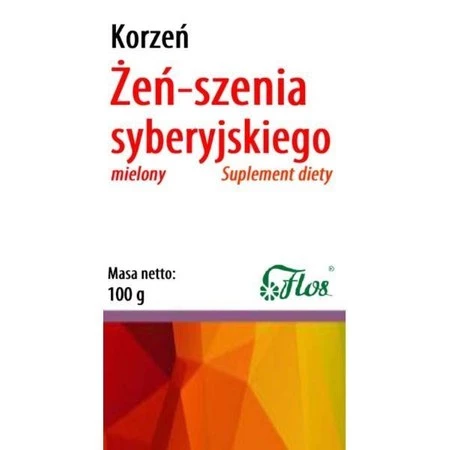 Flos Żeń Szeń Syberyjski Korzeń Mielony 100G