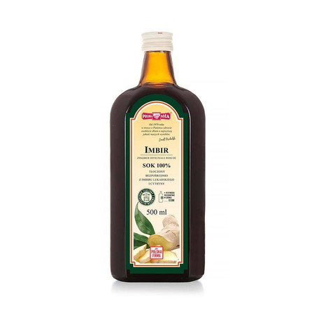  Polska Róża − Imbir, sok 100% bez cukru − 500 ml