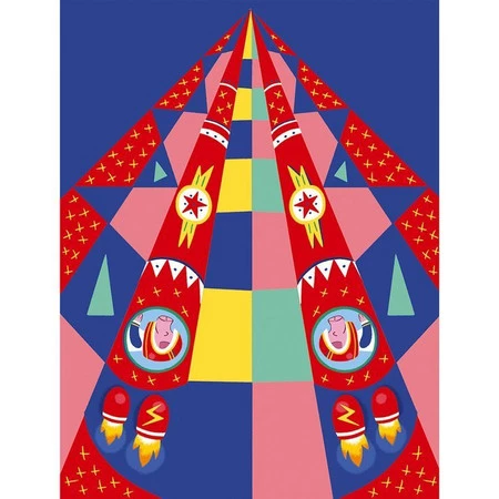 Janod Zestaw kreatywny Papierowe samoloty z wyrzutnią 6+