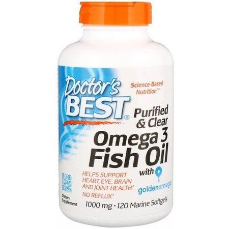 Purified & Clear Omega 3 Fish Oil 1000 mg (120 kaps.)