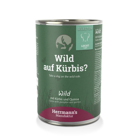 Zestaw 10x HERRMANN'S Selection Light Dog Wild - dziczyzna z dynią (400g)