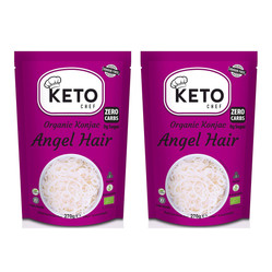 Zestaw: 2x Keto Chef Makaron Konjac Angel Hair Bezglutenowy Bio 270g
