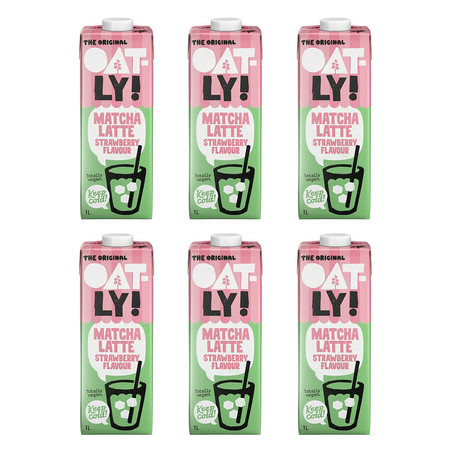 Zestaw: 6x Oatly Matcha Strawberry Flavour Match 1L smak truskawka
