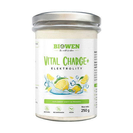 Biowen Elektrolity Vital Charge+ proszek 250 g smak cytyna