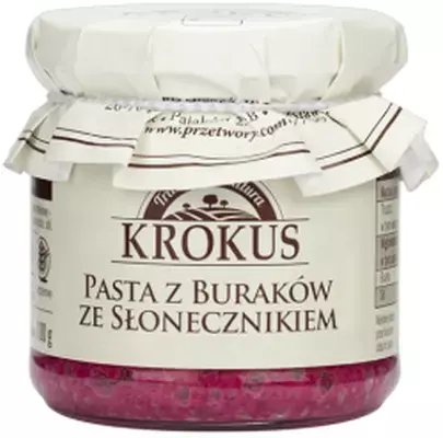 Krokus PASTA Z BURAKÓW ZE SŁONECZNIKIEM BEZGLUTENOWA 180 g