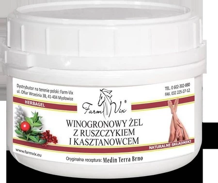 Farm-vix żel Winogronowy z Ruszczykiem i kasz350g