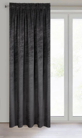 ZASŁONA GOTOWA RIVA NA TAŚMIE 140 X 270 CM CZARNY