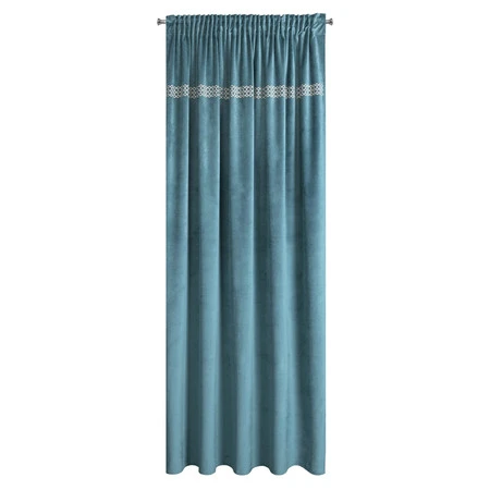 ZASŁONA GOTOWA JOVITA NA TAŚMIE 140 X 270 CM CIEMNOTURKUSOWY