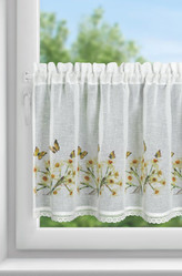 FIRANA GOTOWA FLORA 150 X 60 CM BIAŁY