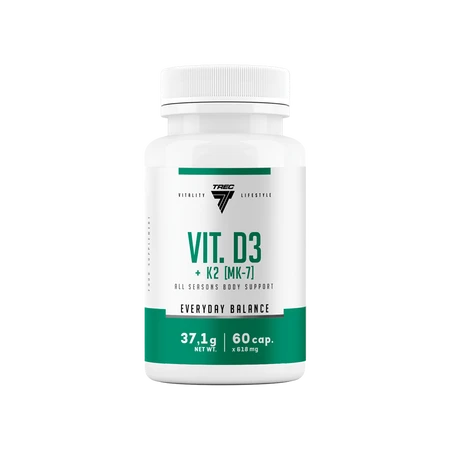 Trec VIT. D3+K2 (MK-7) witamina D3 + K2 - 60 kaps.