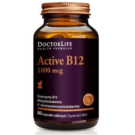 Active B12 aktywna witamina B12 1000mcg suplement diety 60 kapsułek