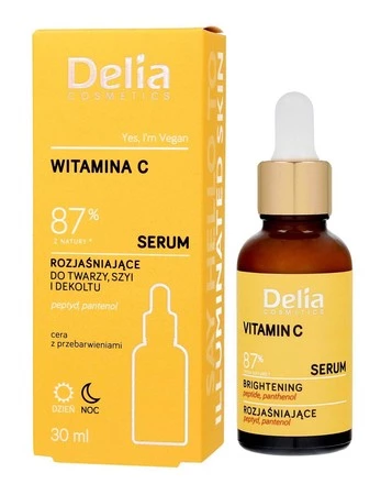 Delia Cosmetics Serum do twarzy, szyi i dekoltu WITAMINA C 87% Z NATURY 30 ml