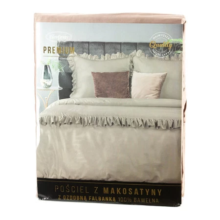 Komplet pościeli satynowej Venus, 160 x 200 cm, Jasnobrązowy