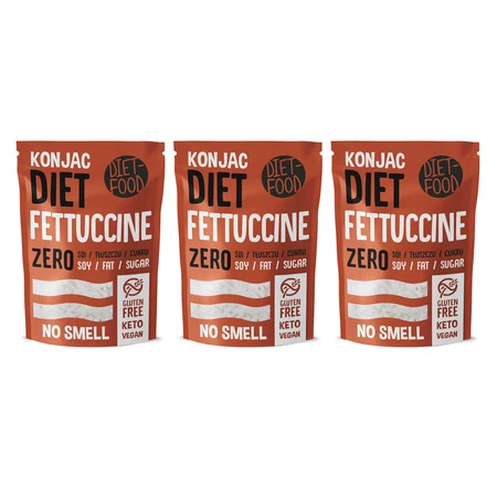 Zestaw 3x Diet Food − Makaron fettuccine shirataki bezgl. − 200 g