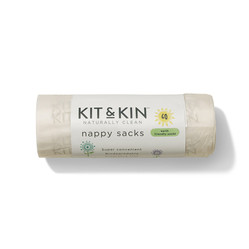 Kit & Kin, Biodegradowalne i bezzapachowe worki na zużyte pieluszki, 60 szt.